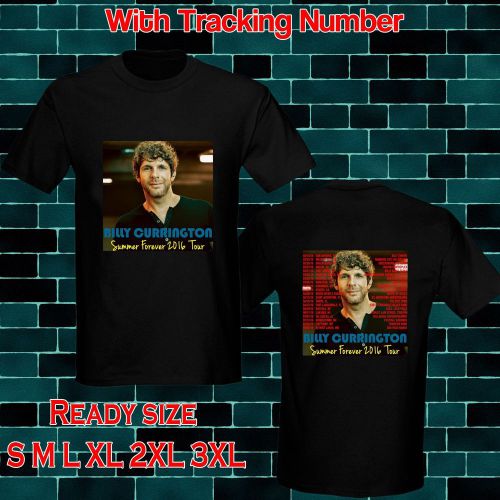 New Rare BILLY CURRINGTON TOUR 2016 BLACK Design T-Shirt S To 5XL