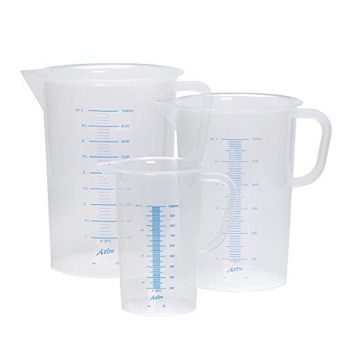 Azlon AZLON JPB1000P Blue, Plastic Jug Grads, Polypropylene, 1000 ml