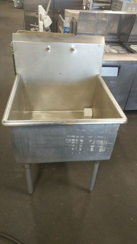 Single compartment stainless steel sink w/new faucet and drains for sale