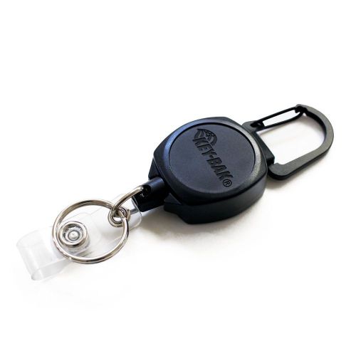 Key-bak sidekick id badge and 4oz. key reel 24 in. (61 cm) kevlar cord tough ... for sale