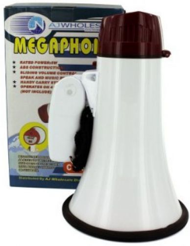 Bulk Buys Compact Megaphone With Siren, Black/White/Red