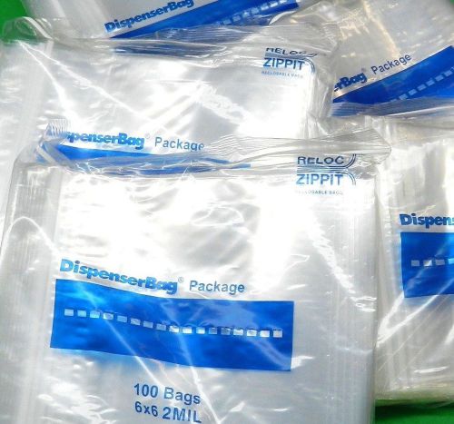 200 ZIPLOCK BAGS 2 mil 6x6 RECLOSABLE CLEAR 2MIL POLY ZIP LOCK BAG 6&#034;x6&#034; RELOC