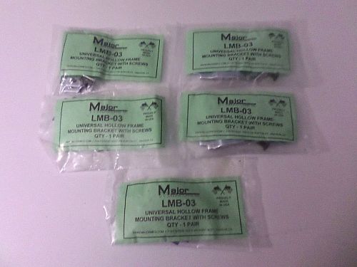 Major LMB-03 Universal Hollow Door Frame/Lock Mounting Brackets - Lot of 5 Pairs