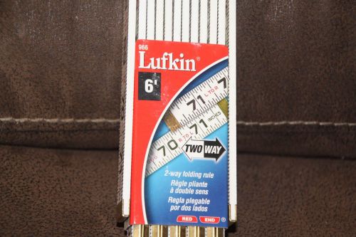 LUFKIN 966 6&#039; 2-WAY FOLDING RULE RED END RULER