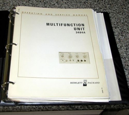 HP 3484A MULTIFUNCTION UNIT OP &amp; SERVICE MANUAL