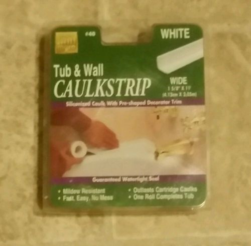 Myro tub &amp; wall caulkstrip - white - #40 - 1-5/8&#034; x 11ft - watertight trim caulk for sale