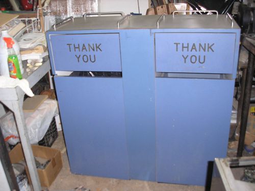 Commercial  restaurant (2) garbage can &amp; tray  cabinet  - great condition for sale
