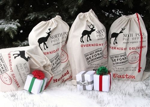 Wholesale pack 10 heavy duty SANTA SACKS, Cotton, BLACK FRIDAY SALE Great value