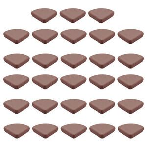 Corner Guards Table Corner Protectors Soft Silicone Brown 30x30x9mm , 28 Pcs