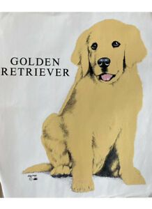 VTG Deadstock T Shirt Iron On Heat Transfer Dog Lover Golden Retriever Quire