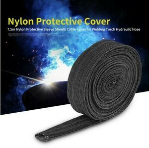 25FT Nylon Protective Sleeve Sheath Cable Cover Welding Tig Torch Hydraulic Hose