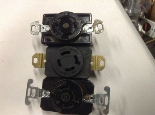 LOT OF 3 Female Twist Lock Receptacle 20A 125/250V