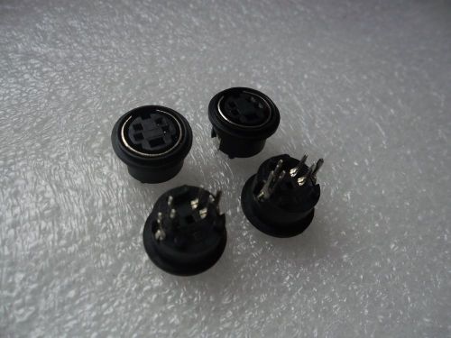 Jinruh / JR2680-4P / Mini Din PCB Mount ST 4Pin Socket Connector Jack DVD / 4pcs