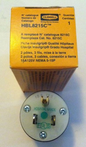 Nema 5-15P, 15Amp, 125Volt Hospital Grade Plug