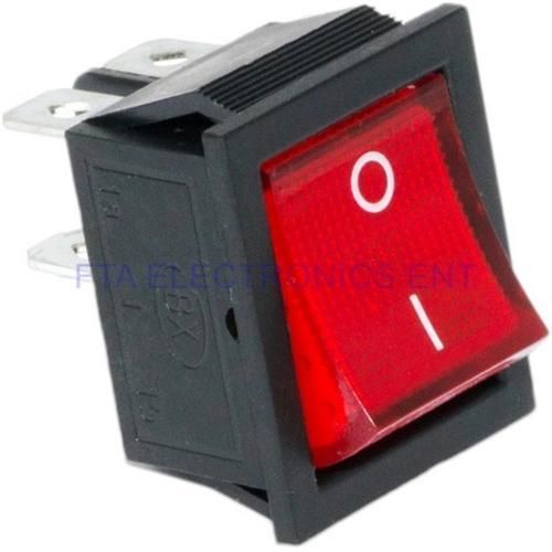 Red button on-off 4 pin dpst boat rocker switch for 16a 250v 20a 125v ac voltage for sale