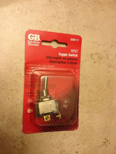 Gardner Bender SPST Toggle Switch GSW-11, New