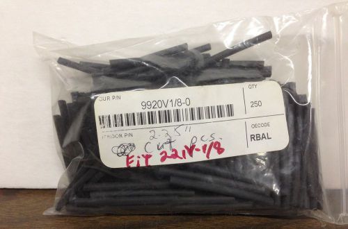 250 pieces 2-1/4&#034; cut pieces 2:1 heat shrink tubing alpha fit221v1/8-black nos for sale