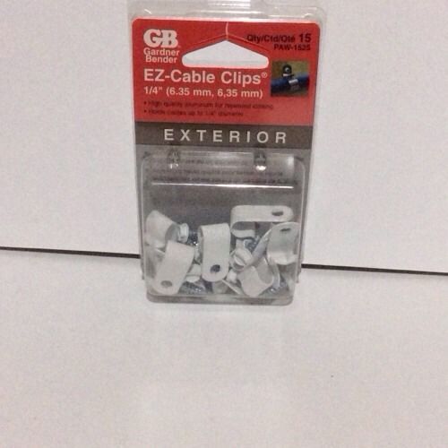 Gardner Bender 1/4&#034; Aluminum EZ-Cable Clips 15pc PAC-1 USA