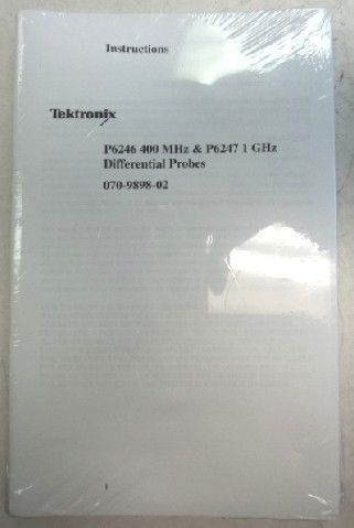 TEKTRONIX P6246 &amp; P6247 PROBE INSTRUCTION - 5 LANGUAGES