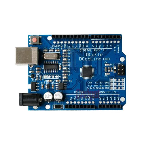 Dccduino UNO R3 ATmega328P CH340 Free USB Cable (Compatible  With Arduino)