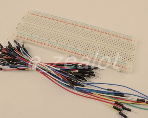 MB102 830 Tie Points Solderless PCB Breadboard MB-102 + 65PCS Jumper cable wires