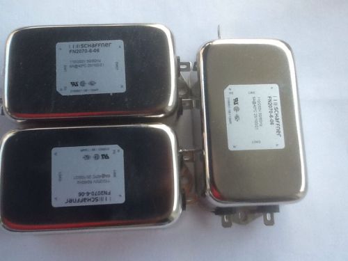 Lot Of (3) Schaffner, FN2070-6-06, EMI Power Line Filter, 6A, 734UA