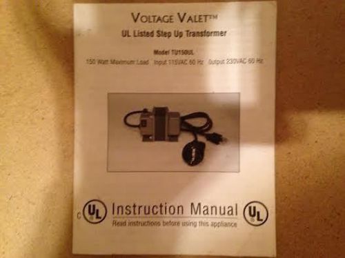 Voltage Valet UL Listed Step Up Transformer Model TU150UL