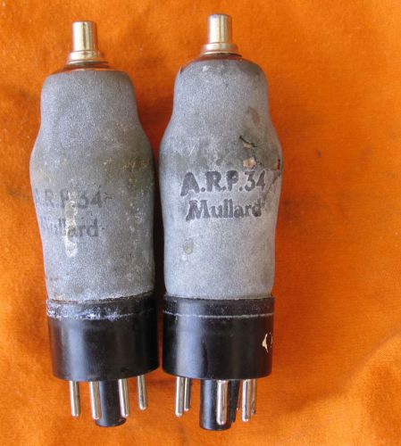 2 Tested Mullard TUBES ARP34  EF39 W147 OM6 CV1053 CV1056 VR53