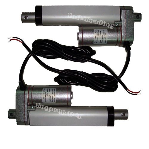 Set of 2pcs 4&#034; heavy duty linear actuators stroke 12 volt dc 330 pound max lift for sale