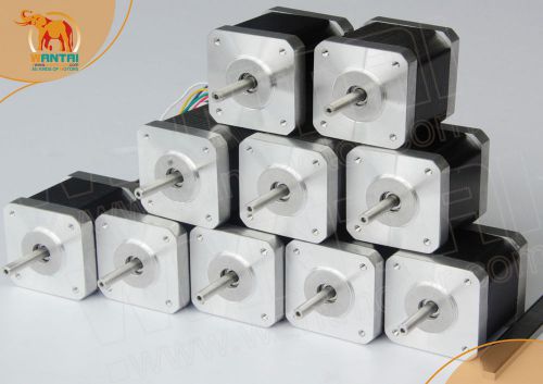 10 PCS NEMA 17 Wantai STEPPER MOTOR 4000g.cm,1.7A,2phase, 3D Printer