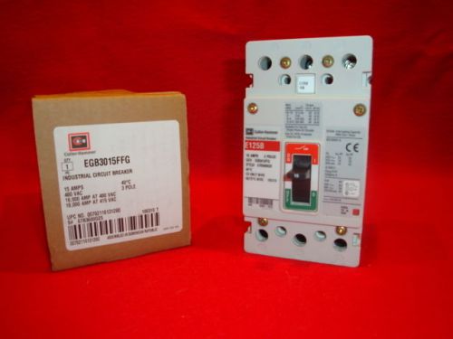 CUTLER-HAMMER Series G Circuit Breaker EG-Frame 3 Pole 15 Amp # EGB3015FFG