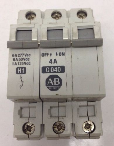 Allen Bradley  1492-CB2 G040 Circuit Breaker  1492-ACB  6 AMP 3 Pole **XLNT**