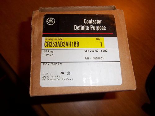 GE CR353AD3AH1BB Contactor 40 Amp 3 Poles