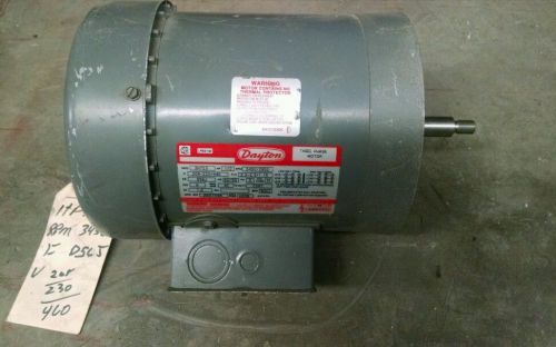 Dayton 3N723 AC Electric Motor 1/2hp 3450/2850rpm 208-230/440v 3phase