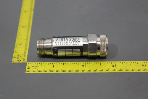 HP TYPE N ATTENUATOR 8491A 20DB DC-12.4GHZ  (S17-2-32A)