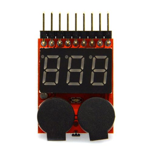 Li-ion Li-Fe LiMn Battery Voltage Tester 1S-8S link Low Voltage Buzzer Alarm