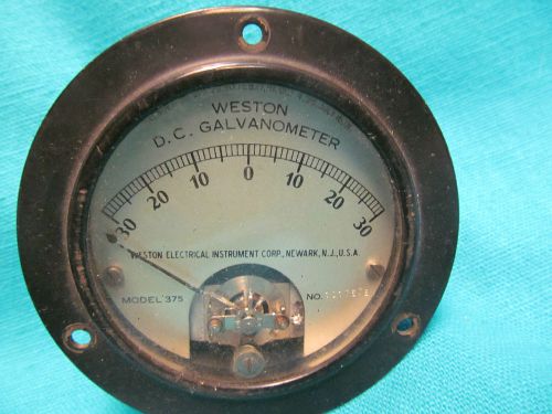 PANEL MOUNT METER WESTON D.C. GALVONOMETER MODEL 375