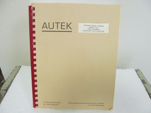 Autek Systems 502 Dual-Channel Sampling Oscilloscope Instruction Manual w/schem