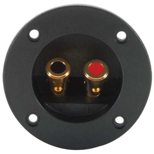 Round Speaker Terminal 2-7/8 Gold Spring-Loaded 260-276