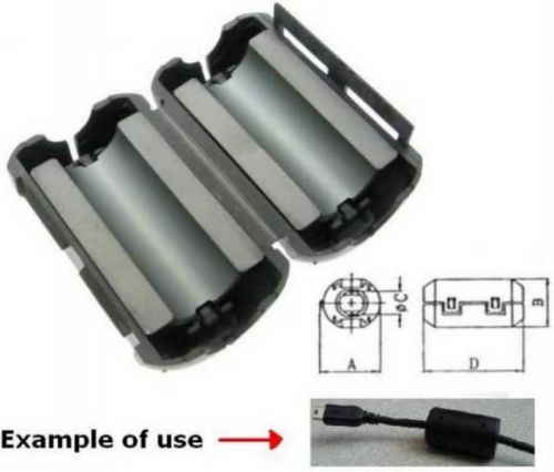 Ferrite filter for radio interference suppression cables long