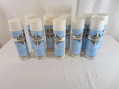 10 AEROCIDE HOSPITAL GRADE GERMICIDE FOAM CLEANER LOT OF 10 GERM SPRAY CAN