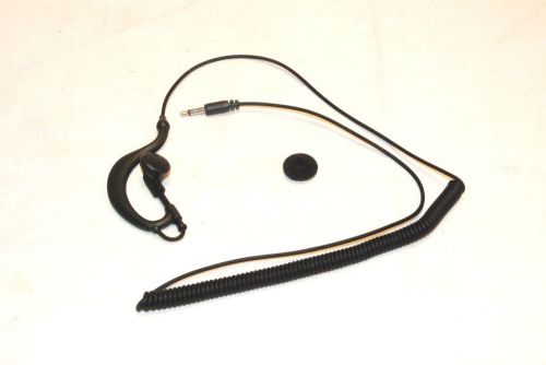 SINGLE EAR MONITORING D HOOKS BUD COMTEK MOTOROLA WILLIAMS 3.5mm MONO COILED