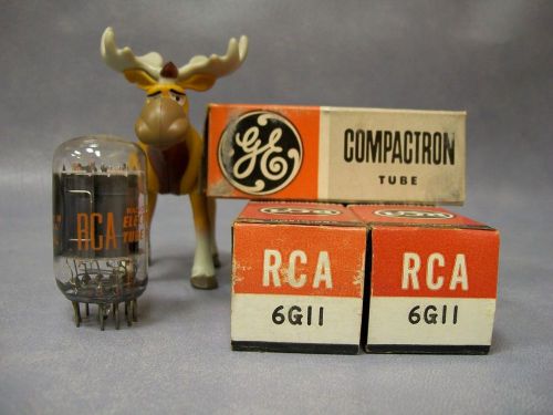 6G11 Vacuum Tubes  Lot of 3  GE / RCA