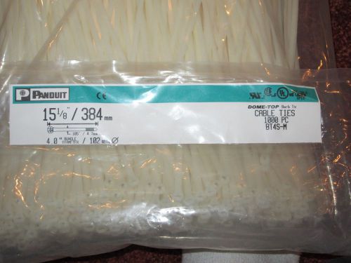 PANDUIT BT4S-M Cable Ties,Std,15.1 In,Natural,Pk 1000