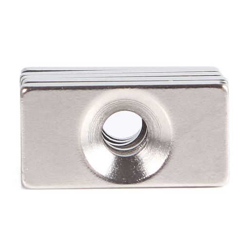 10pcs Neodymium N35 Rare Earth Countersunk Magnets Block 20x10x3mm 4mm Hole