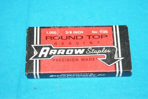 VINTAGE ARROW STAPLES ROUND TOP 3/8&#034; - No. T-25 - NOS