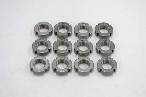 LOT 12 NEW N03 STAINLESS BEARING RETAINER LOCK NUT 3/8IN NPT B366894