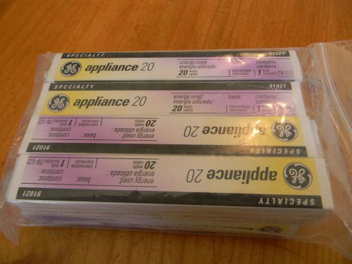 EIGHT GE 91021 120V 20 WATT APPLIANCE BULBS