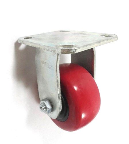 4&#034; x 2&#034; polyurethane on plastic caster - rigid (1ea) for sale