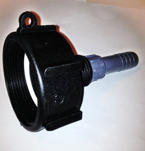 275 330 Gn IBC Tote Tank DRAIN ADAPTER 2&#034; Fine Pipe Thread x 1/2&#034; HOSE BARB